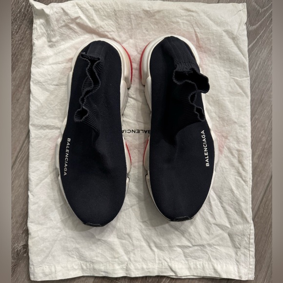 Balenciaga speed sneakers in black and red - Picture 1 of 8